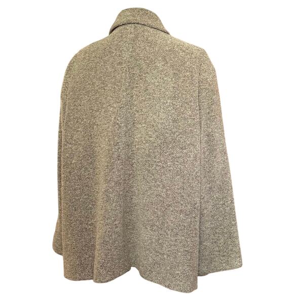 Louis Feraud Contraire wool silk angora tweed cape swing coat jacket plus sz 16 - Picture 12 of 16